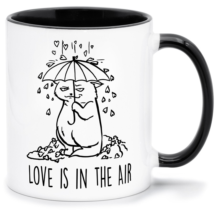 LOVE IS IN THE AIR Küche & Wohnen Tassen, T-Shirts mit Katzen und Hundemotiven