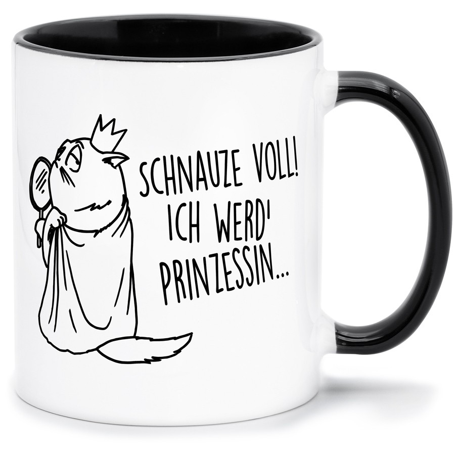 SCHNAUZE VOLL ICH WERD PRINZESSIN Küche & Wohnen Tassen, T-Shirts mit Katzen und Hundemotiven
