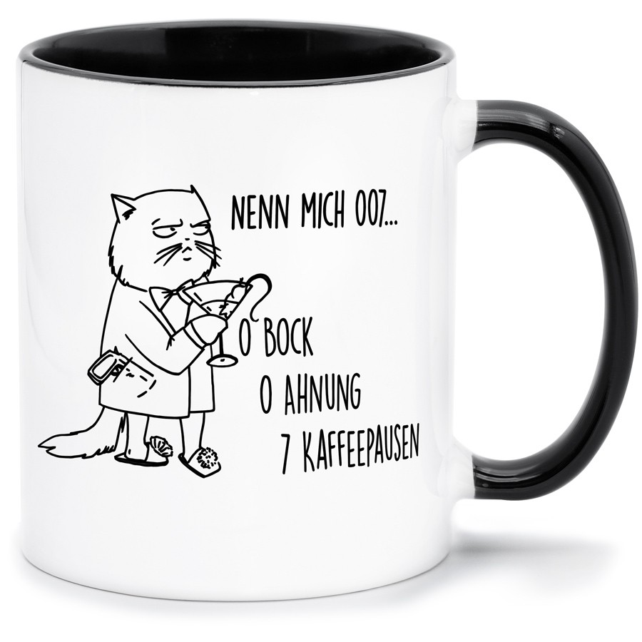 NENN MICH 007 Küche & Wohnen Tassen, T-Shirts mit Katzen und Hundemotiven