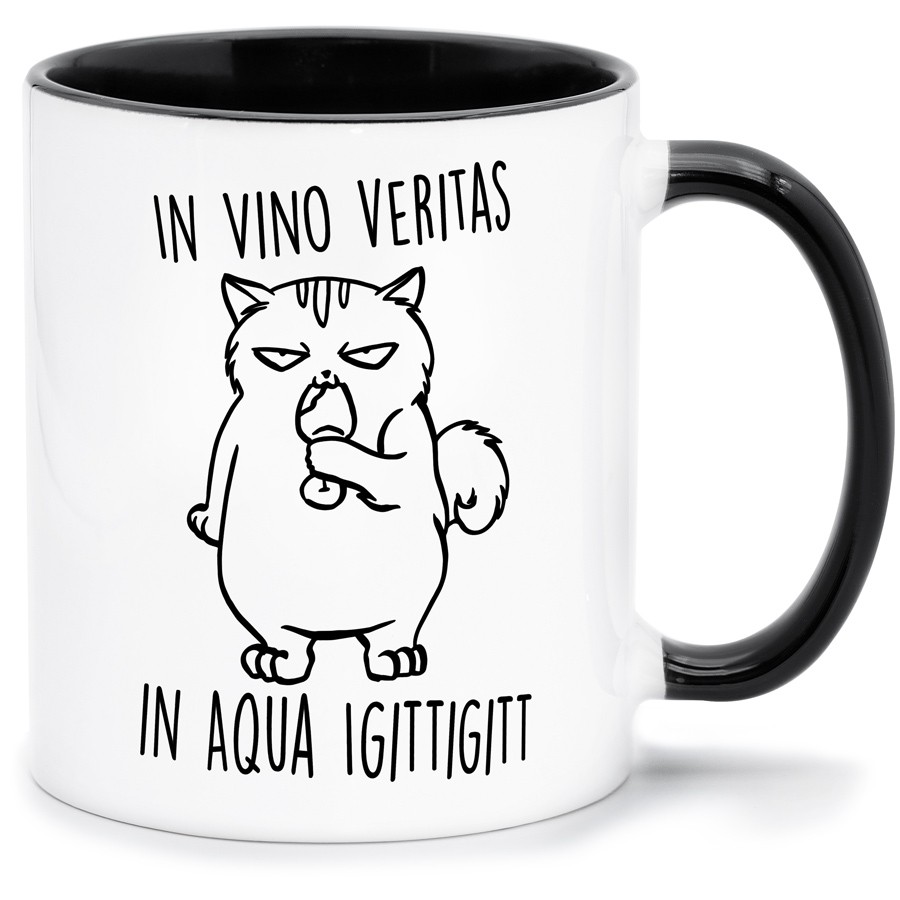 IN VINO VERITAS Küche & Wohnen Tassen, T-Shirts mit Katzen und Hundemotiven