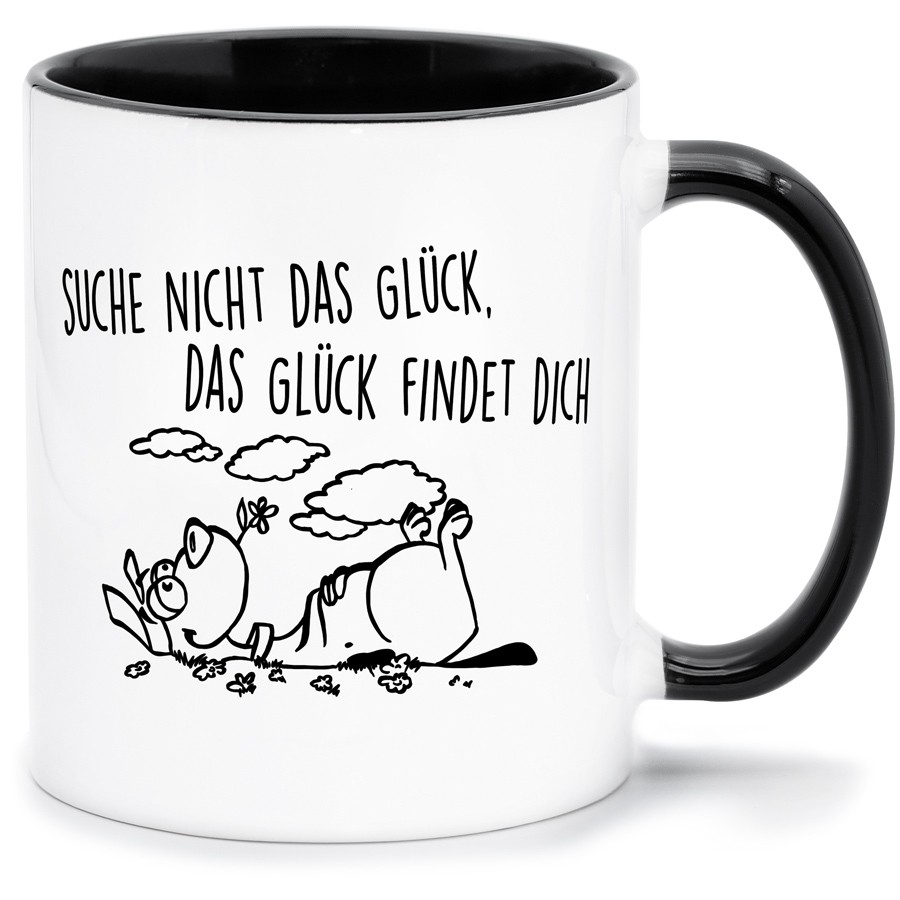SUCHE NICHT DAS GLÜCK Küche & Wohnen Tassen, T-Shirts mit Katzen und Hundemotiven