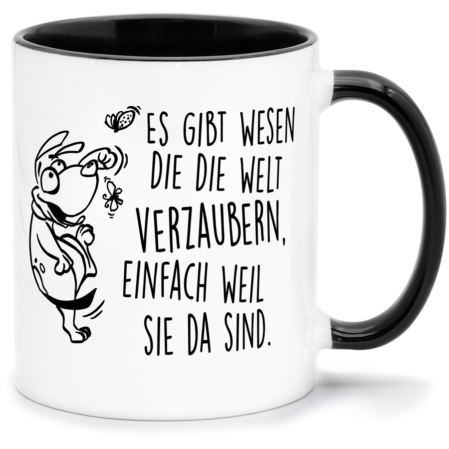 ES GIBT WESEN DIE DIE WELT VERZAUBERN Küche & Wohnen Tassen, T-Shirts mit Katzen und Hundemotiven
