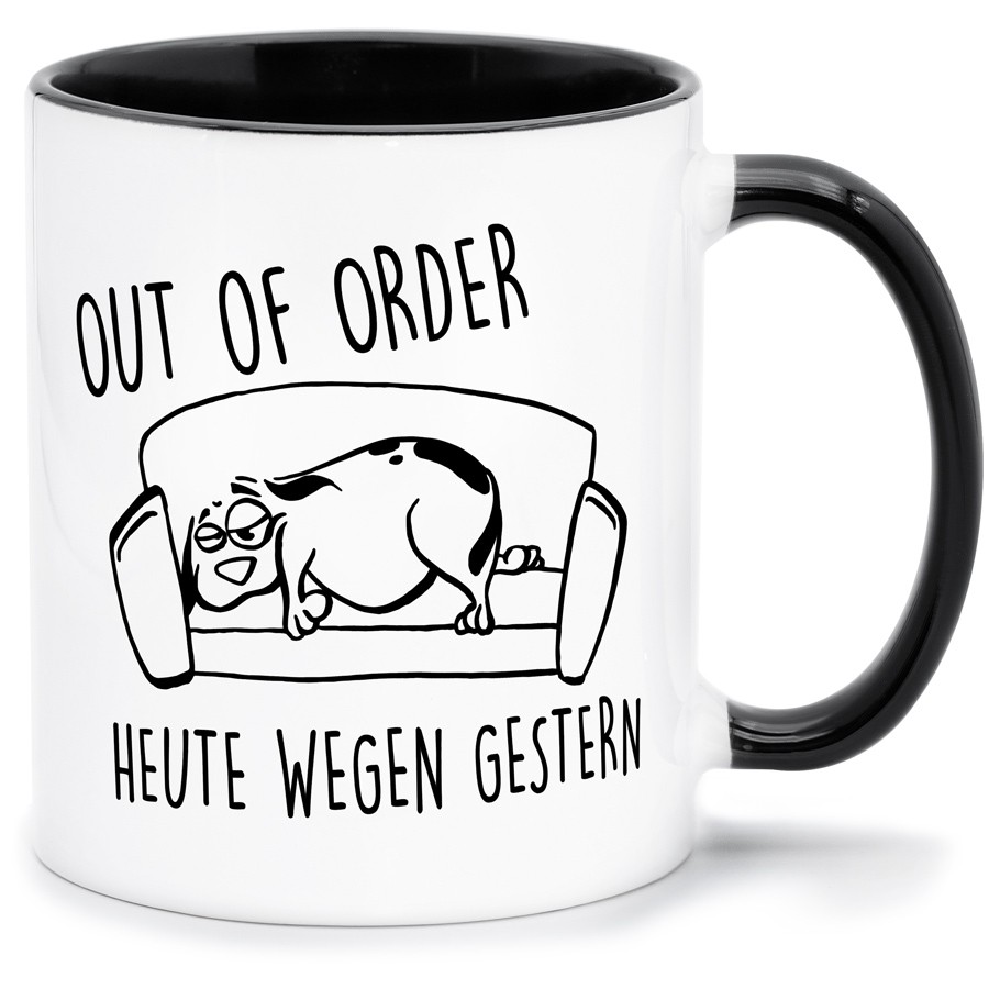 OUT OF ORDER Küche & Wohnen Tassen, T-Shirts mit Katzen und Hundemotiven