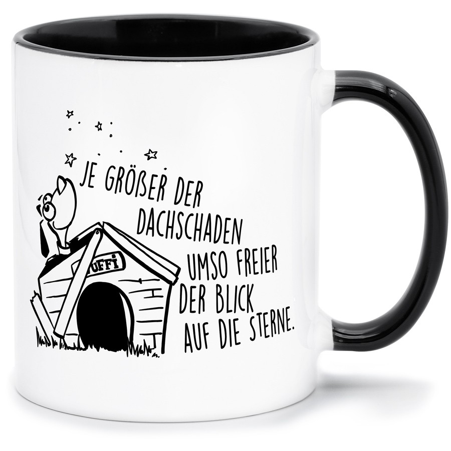 JE GRÖßER DER DACHSCHADEN Küche & Wohnen Tassen, T-Shirts mit Katzen und Hundemotiven